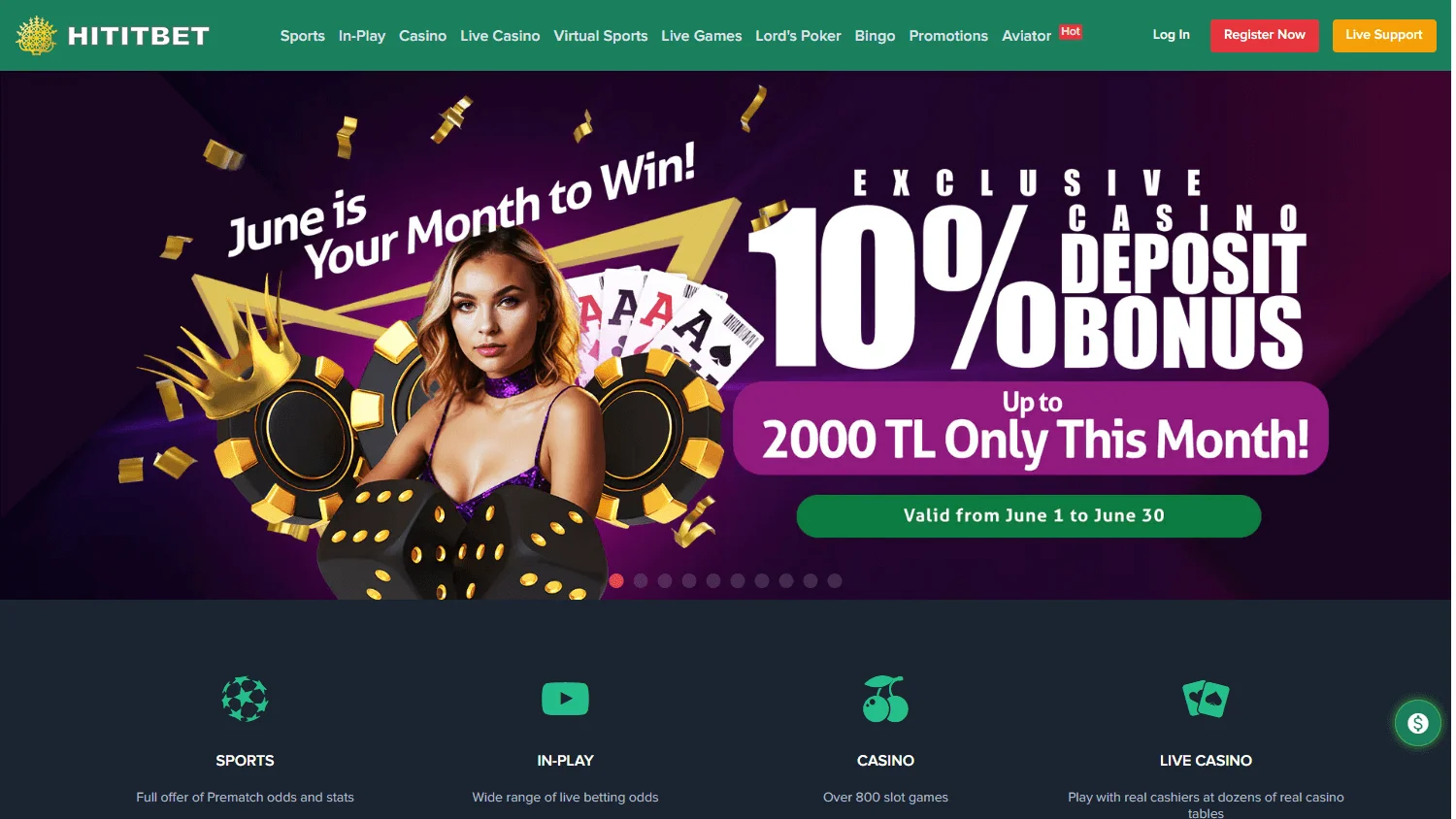 Hititbet homepage